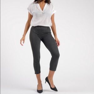 Betabrand Dress Pant Yoga Pant charcoal crop